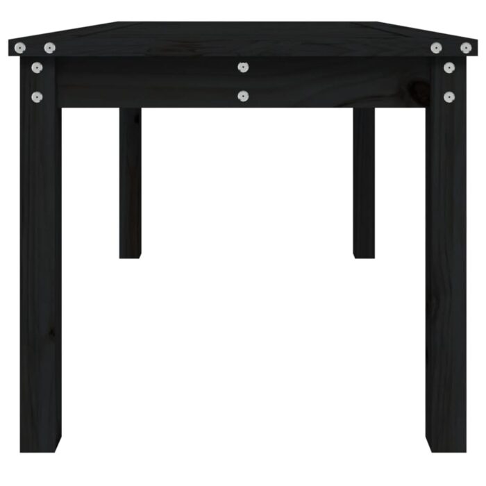 Table de jardin noir 82,5x50,5x45 cm bois massif de pin – Image 4