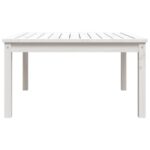 Table de jardin blanc 82,5x82,5x45 cm bois massif de pin – Image 3