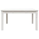 Table de jardin blanc 82,5x82,5x45 cm bois massif de pin – Image 4