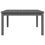 Table de jardin gris 82,5x82,5x45 cm bois massif de pin – Image 3