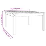 Table de jardin gris 82,5x82,5x45 cm bois massif de pin – Image 6