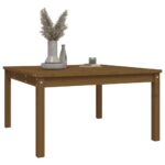 Table de jardin marron miel 82,5x82,5x45 cm bois massif de pin – Image 2