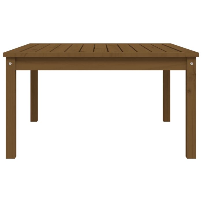 Table de jardin marron miel 82,5x82,5x45 cm bois massif de pin – Image 3