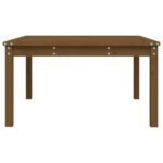 Table de jardin marron miel 82,5x82,5x45 cm bois massif de pin – Image 4