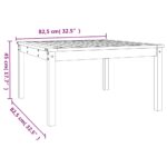 Table de jardin marron miel 82,5x82,5x45 cm bois massif de pin – Image 6