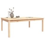 Table de jardin 121x82,5x45 cm bois massif de pin – Image 2