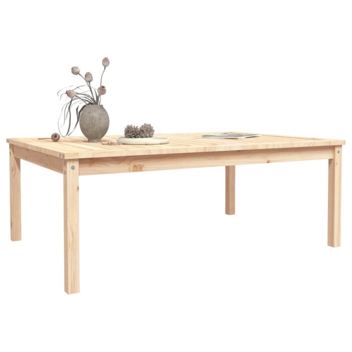 Table de jardin 121x82,5x45 cm bois massif de pin – Image 2