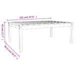 Table de jardin 121x82,5x45 cm bois massif de pin – Image 6