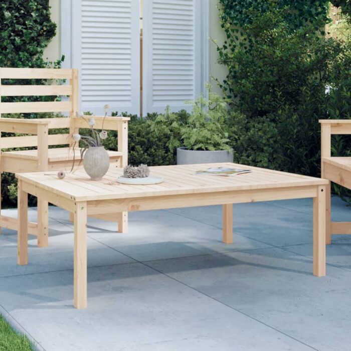 Table de jardin 121x82,5x45 cm bois massif de pin – Image 1