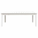 Table de jardin blanc 121x82,5x45 cm bois massif de pin – Image 3
