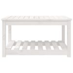 Table de jardin blanc 82,5x50,5x45 cm bois massif de pin – Image 3
