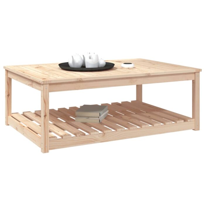 Table de jardin 121x82,5x45 cm bois massif de pin – Image 2
