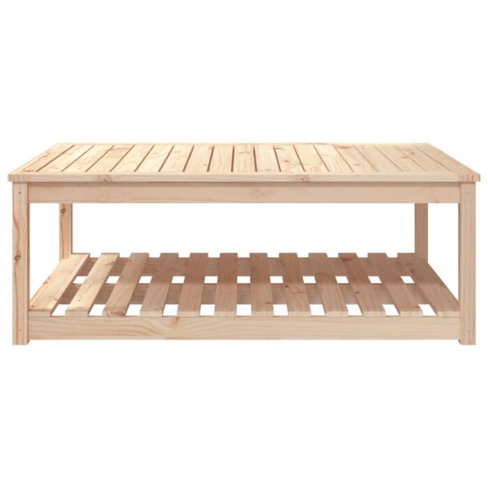 Table de jardin 121x82,5x45 cm bois massif de pin – Image 3