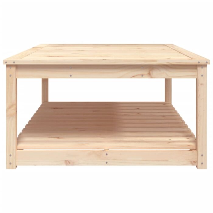 Table de jardin 121x82,5x45 cm bois massif de pin – Image 4