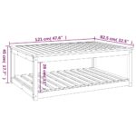 Table de jardin 121x82,5x45 cm bois massif de douglas – Image 6
