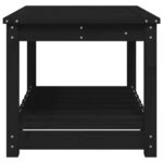 Table de jardin noir 82,5x50,5x45 cm bois massif de pin – Image 4
