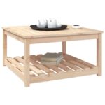 Table de jardin 82,5x82,5x45 cm bois massif de pin – Image 2