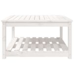 Table de jardin blanc 82,5x82,5x45 cm bois massif de pin – Image 3