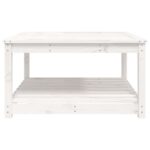 Table de jardin blanc 82,5x82,5x45 cm bois massif de pin – Image 4