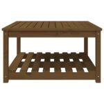 Table de jardin marron miel 82,5x82,5x45 cm bois massif de pin – Image 3