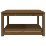 Table de jardin marron miel 82,5x82,5x45 cm bois massif de pin – Image 4