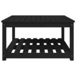Table de jardin noir 82,5x82,5x45 cm bois massif de pin – Image 3