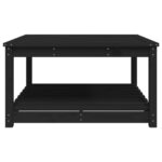 Table de jardin noir 82,5x82,5x45 cm bois massif de pin – Image 4