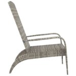 Chaise de jardin Adirondack Gris Résine tressée – Image 2