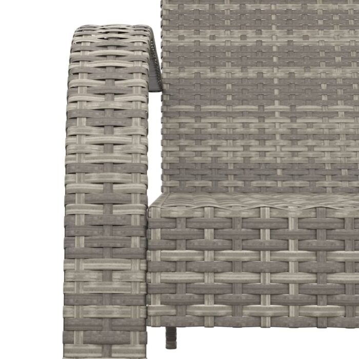 Chaise de jardin Adirondack Gris Résine tressée – Image 4