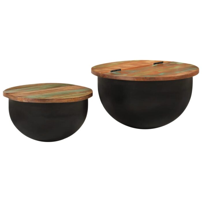 VXL8720845692773_g_en_hd_11.jpg Ensemble de tables basses 2 pcs noir bois récupération massif – Image 11