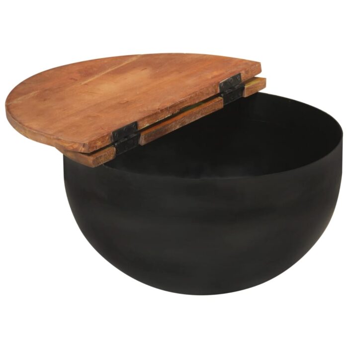 VXL8720845692773_g_en_hd_2.jpg Ensemble de tables basses 2 pcs noir bois récupération massif – Image 2