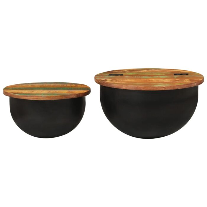 VXL8720845692773_g_en_hd_3.jpg Ensemble de tables basses 2 pcs noir bois récupération massif – Image 3