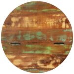 Table basse noir 50x27 cm bois de récupération massif – Image 4