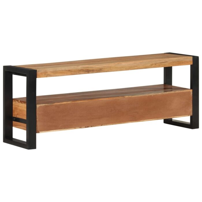 Meuble TV 120x30x45 cm bois d'acacia massif – Image 2