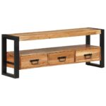 Meuble TV 120x30x45 cm bois d'acacia massif – Image 7