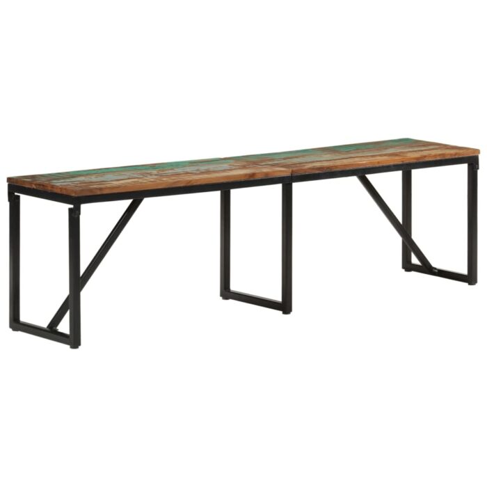 Banc 160x35x46 cm Bois massif de récupération – Image 10