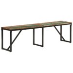 Banc 160x35x46 cm Bois massif de récupération – Image 9