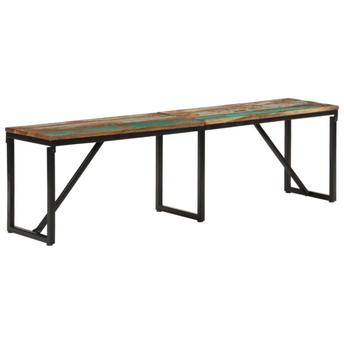 Banc 160x35x46 cm Bois massif de récupération – Image 9