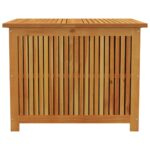 Boîte de rangement de jardin 75x75x58 cm bois massif d'acacia – Image 2