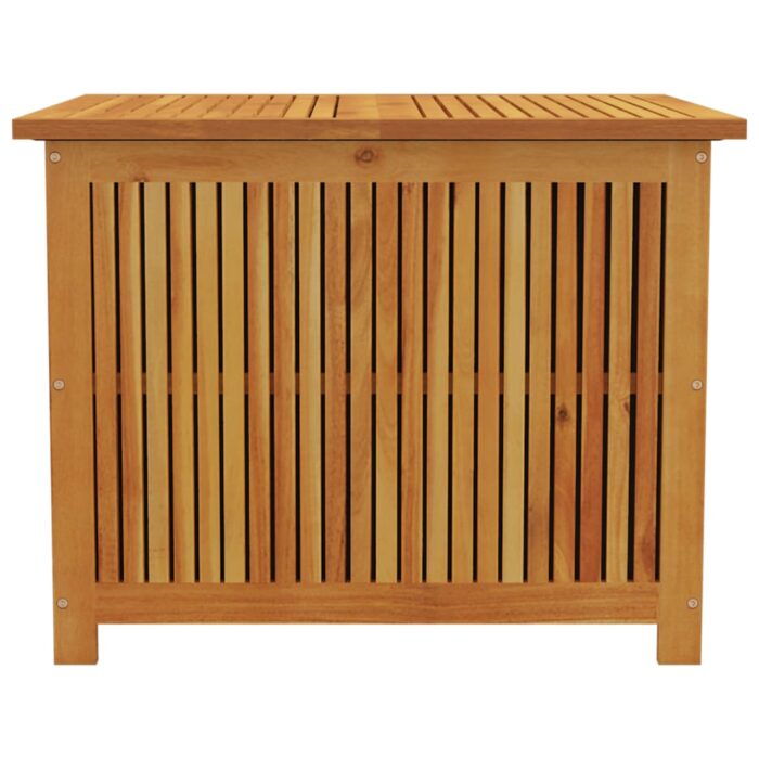 Boîte de rangement de jardin 75x75x58 cm bois massif d'acacia – Image 2