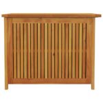 Boîte de rangement de jardin 75x75x58 cm bois massif d'acacia – Image 3
