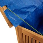 Boîte de rangement de jardin 75x75x58 cm bois massif d'acacia – Image 4