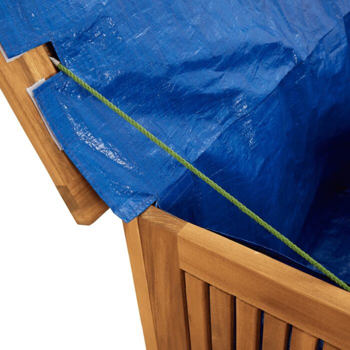 Boîte de rangement de jardin 75x75x58 cm bois massif d'acacia – Image 4