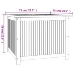 Boîte de rangement de jardin 75x75x58 cm bois massif d'acacia – Image 5