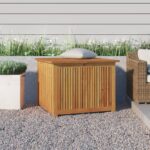 Boîte de rangement de jardin 75x75x58 cm bois massif d'acacia