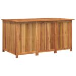 Boîte de rangement de jardin 150x80x75 cm bois massif d'acacia – Image 2