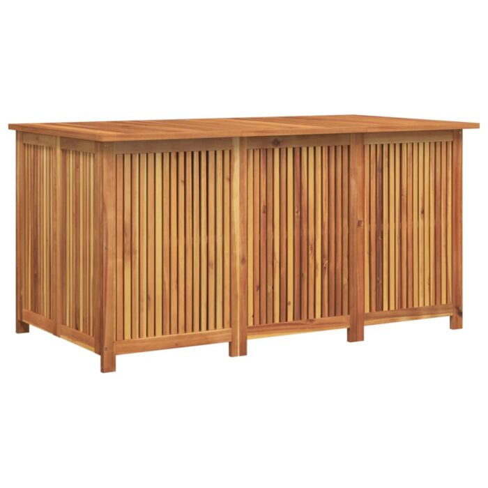 Boîte de rangement de jardin 150x80x75 cm bois massif d'acacia – Image 2