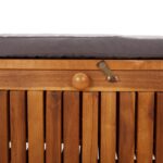 Banc de rangement de jardin avec coussin 91 cm Bois d'acacia – Image 7