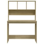 Bureau avec étagères Chêne sonoma 102x45x148 cm – Image 3