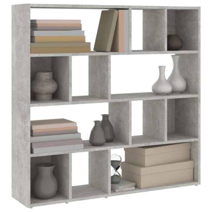 Bibliothèque/Séparateur de pièce Gris béton 105x24x102 cm – Image 2